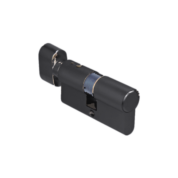 Bathroom Double Cylinder, Thumbturn to Coin, 61.6mm, Brass, Nickel or Black - CISA C2000