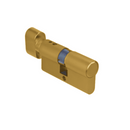 Bathroom Double Cylinder, Thumbturn to Coin, 69mm, Brass, Nickel or Black - CISA C2000-2