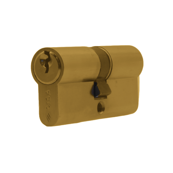 Key to Key Double Cylinder Lock, 85mm, Brass, Matt Black or Nickel - CISA C3000