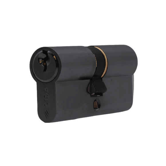 Key to Key Double Cylinder Lock, 79mm, Brass or Matt Black - CISA C3000 - Matt Black
