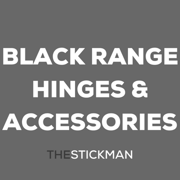 The Stickman Store Black Hinge shown in main product view, giving doors sharp modern attitude.
