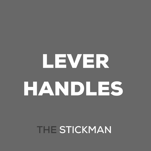 The Stickman Store Lever Handle main product view; handle game upgraded for a better door setup.