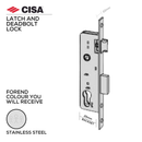 44820-25-20, Latch & Deadbolt Lock, Excluding Cylinder, 25mm (Backset), Stainless Steel, CISA(see below other sizes & colour options)-1