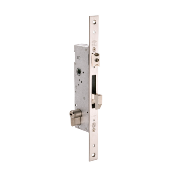 46215-25-Without_Cylinder, Latch & Hook Lock, Excluding Cylinder, 25mm (backset), Stainless Steel, CISA(see below other Backset sizes)
