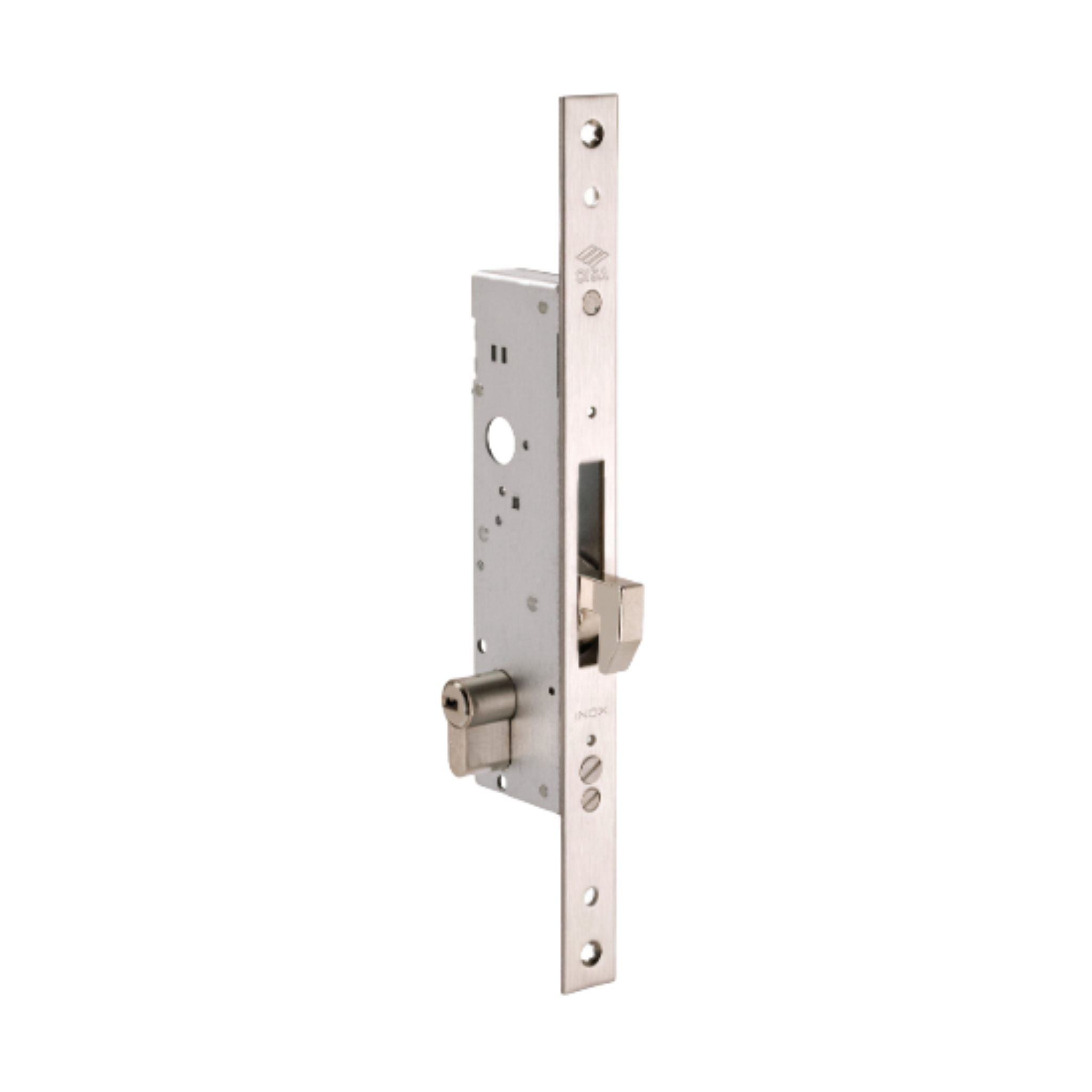 46240-25-Without_Cylinder, Hook Lock, Heavy Duty, Euro Cylinder, Excluding Cylinder, 25mm (Backset), Stainless Steel, CISA