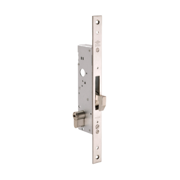 46240-25-Without_Cylinder, Hook Lock, Heavy Duty, Euro Cylinder, Excluding Cylinder, 25mm (Backset), Stainless Steel, CISA(see below other sizes)