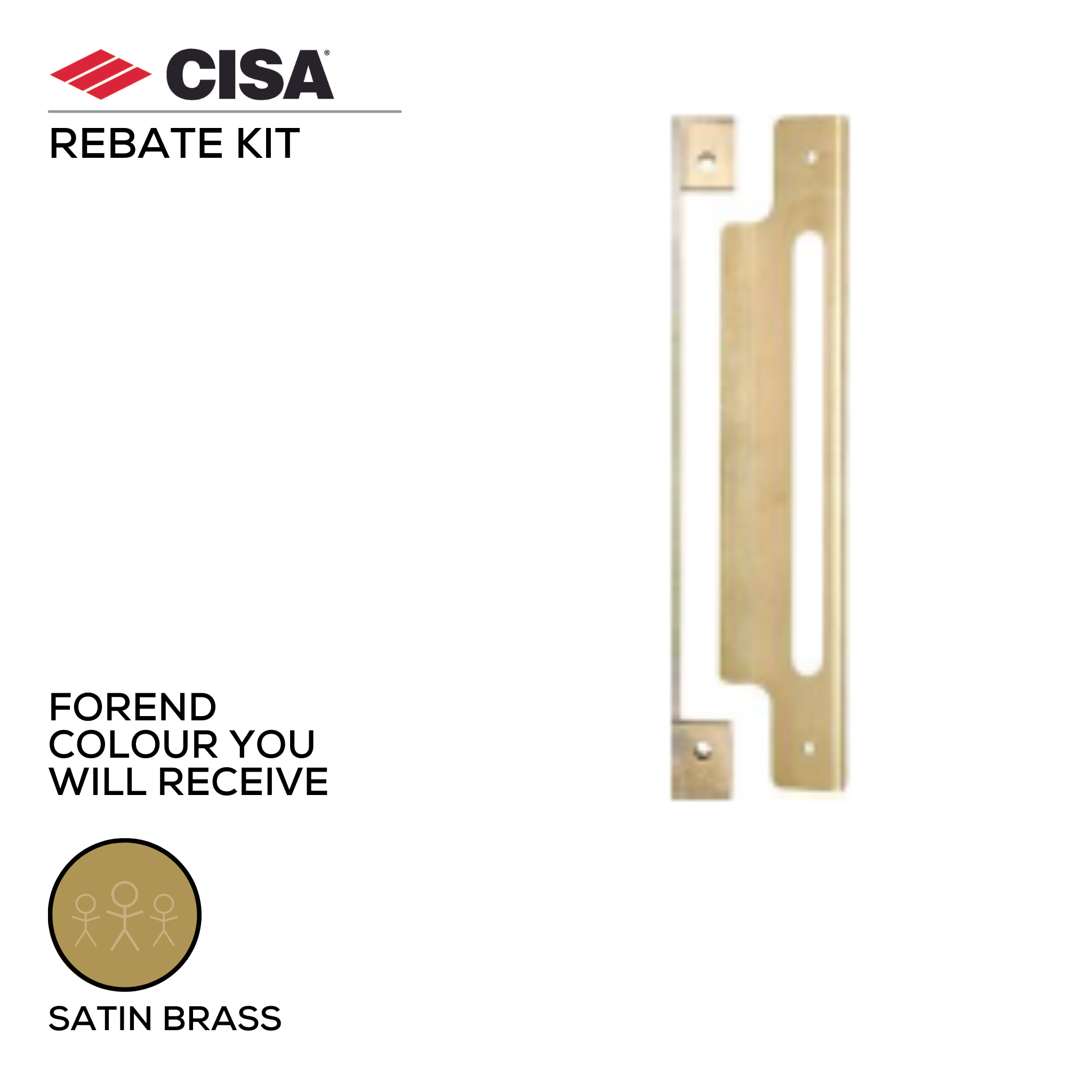 521RB-00, Rebate Kit, Satin Brass, CISA