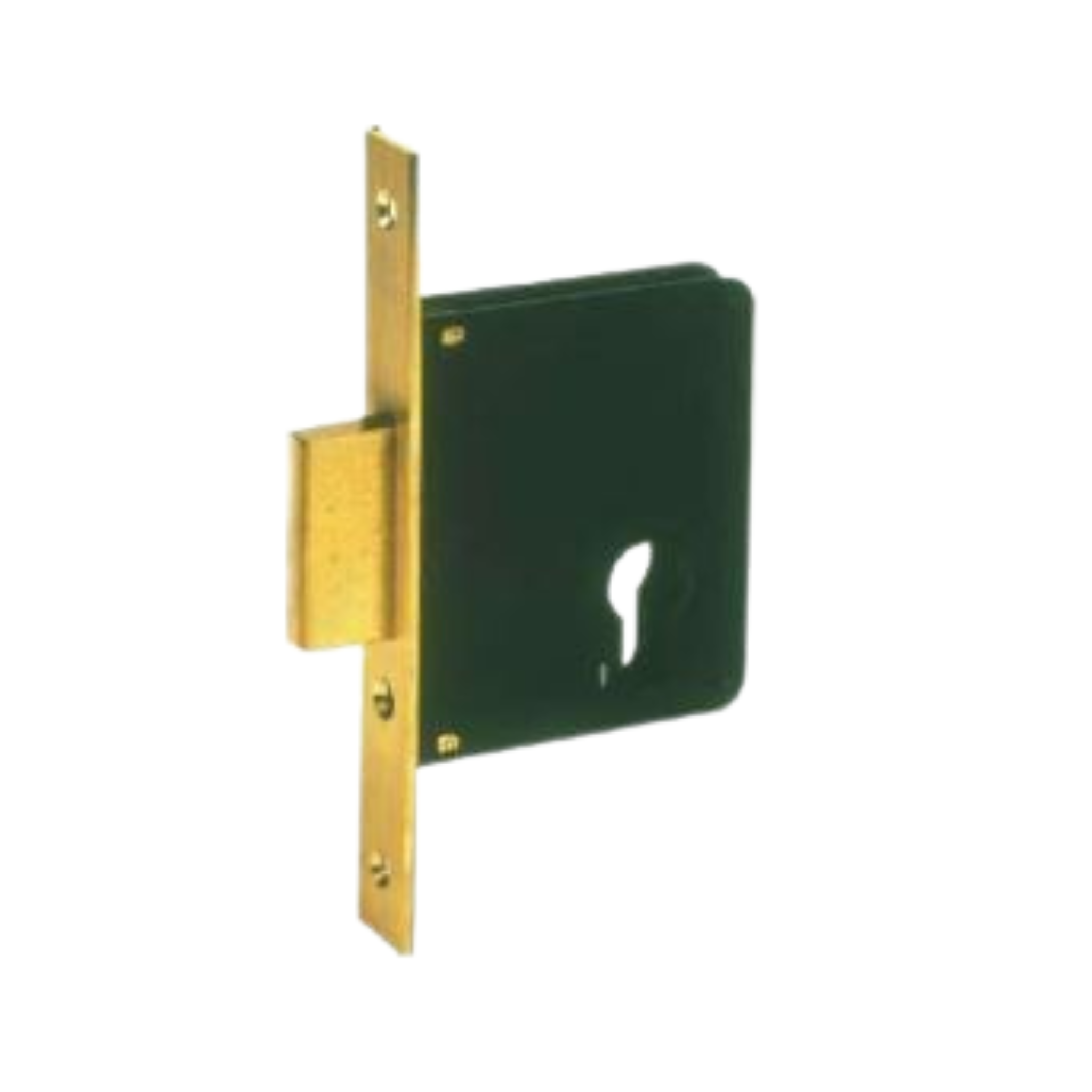 52210-25-00-Without_Cylinder, Deadbolt Lock, Excluding Cylinder, 25mm (backset), Satin Brass, CISA  (see below colour options)