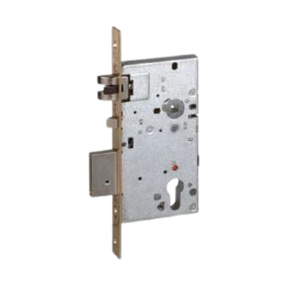 52840-60-20-Without_Cylinder, Latch and Deadbolt Lock, Heavy Duty, Strike Included, Excluding Cylinder, For Panic Funtion, 60mm (backset), Stainless Steel, CISA