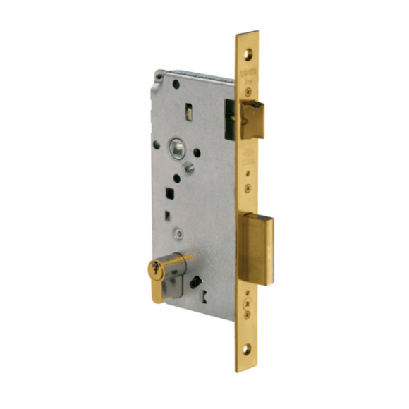 Latch & Deadbolt Lock, 40mm Backset, Cylinder Excluded, Brass - CISA