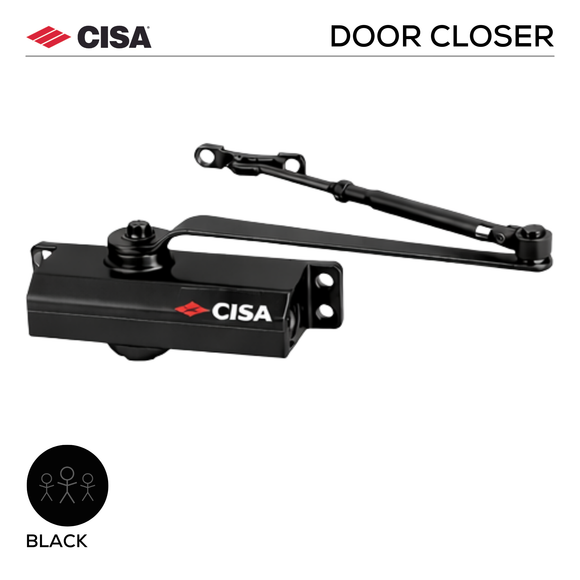 60470 Door Closer – Standard – Up to 80kg – Non Hold Open: (Available in Black, Grey, Gold & White)