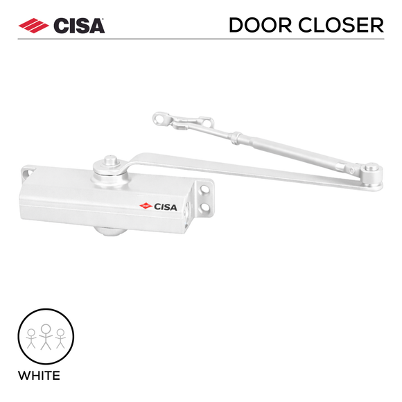 60470 Door Closer – Standard – Up to 80kg – Non Hold Open: (Available in Black, Grey, Gold & White)