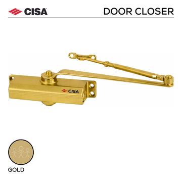 CISA Black Door Closer extra product view for commercial doors — bold black energy, Up to 80kg, non hold open.