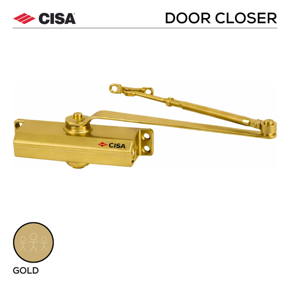 60470 Door Closer – Standard – Up to 80kg – Non Hold Open: (Available in Black, Grey, Gold & White)