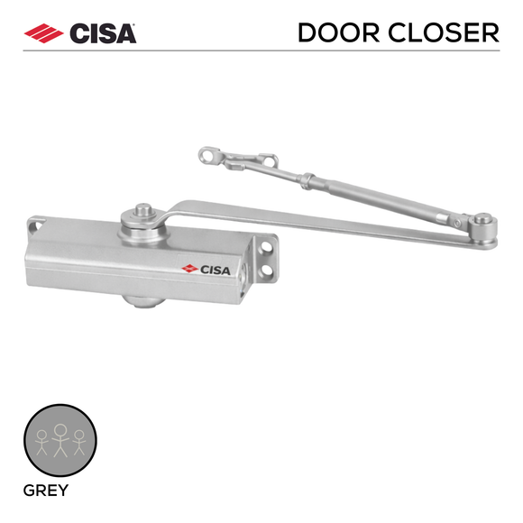60470 Door Closer – Standard – Up to 80kg – Non Hold Open: (Available in Black, Grey, Gold & White)