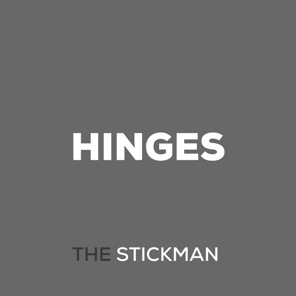 The Stickman Store Hinge shown in main product view, giving doors solid gear with a sharp finish.