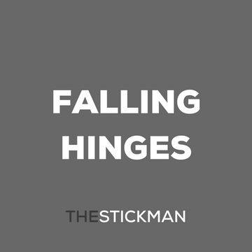 Main product view of The Stickman Store Hinge, made for doors with proper hardware with a bit of attitude.