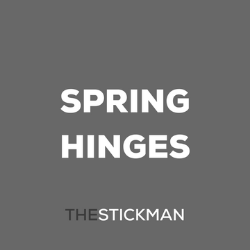 Main product view showing The Stickman Store Hinge — proper hardware with a bit of attitude for doors.