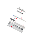 BTS75 DAA HO Set, Floorspring Set, Double Action, Hold Open, 120 kg, 1100mm (w), Aluminium, EN 1-4, Standard, 8062 Top Centre, 7422 Bottom Strap, DORMAKABA-2