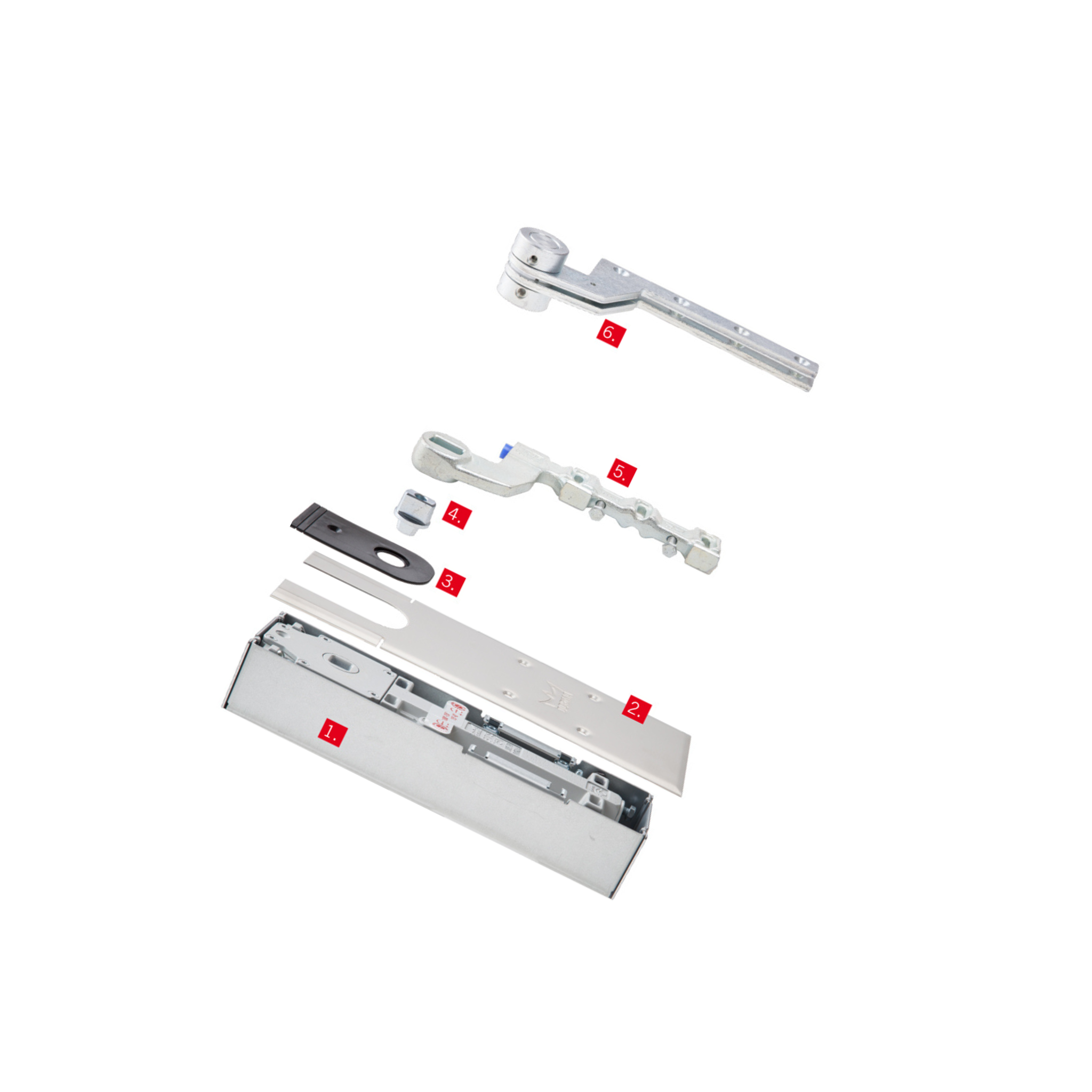 BTS75 SAA HO Set, Floorspring Set, Single Action, Hold Open, 120 kg, 1100mm (w), Aluminium, EN 1-4, Standard, 7411K/56E Top Centre, 7456/1 Bottom Strap, DORMAKABA