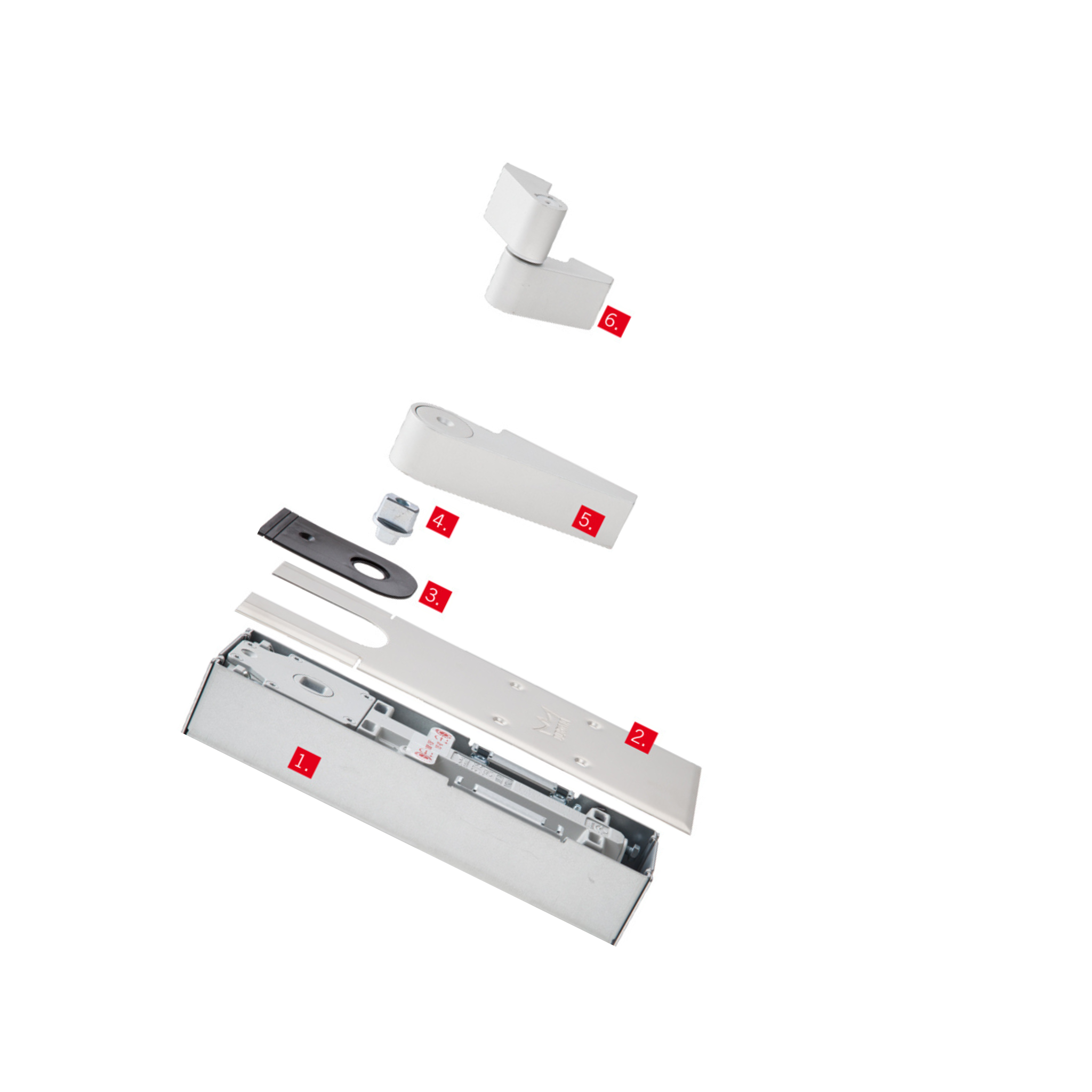 BTS75 SA HO LM Set, Floorspring Set, Single Action, Hold Open, 120 kg, 1100mm (w), Aluminium, EN 1-4, Standard, LM fittings, 7459 Aluminium Strap, DORMAKABA