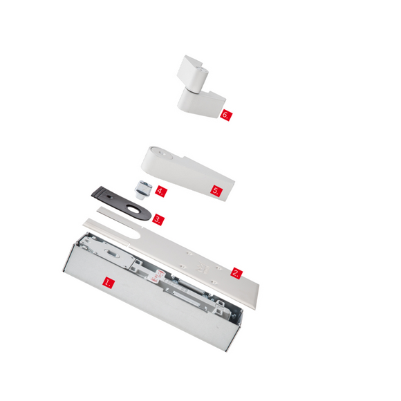 BTS75 SA NHO LM Set, Floorspring Set, Single Action, Non Hold Open, 120 kg, 1100mm (w), Aluminium, EN 1-4, Standard, LM fittings, 7459 Aluminium Strap, DORMAKABA