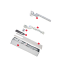 BTS75 SAT NHO Set, Floorspring Set, Single Action, Non Hold Open, 120 kg, 1100mm (w), Timber, EN 1-4, Standard, 7411K/56E Top Centre, 7411/56 Bottom Strap, DORMAKABA-2