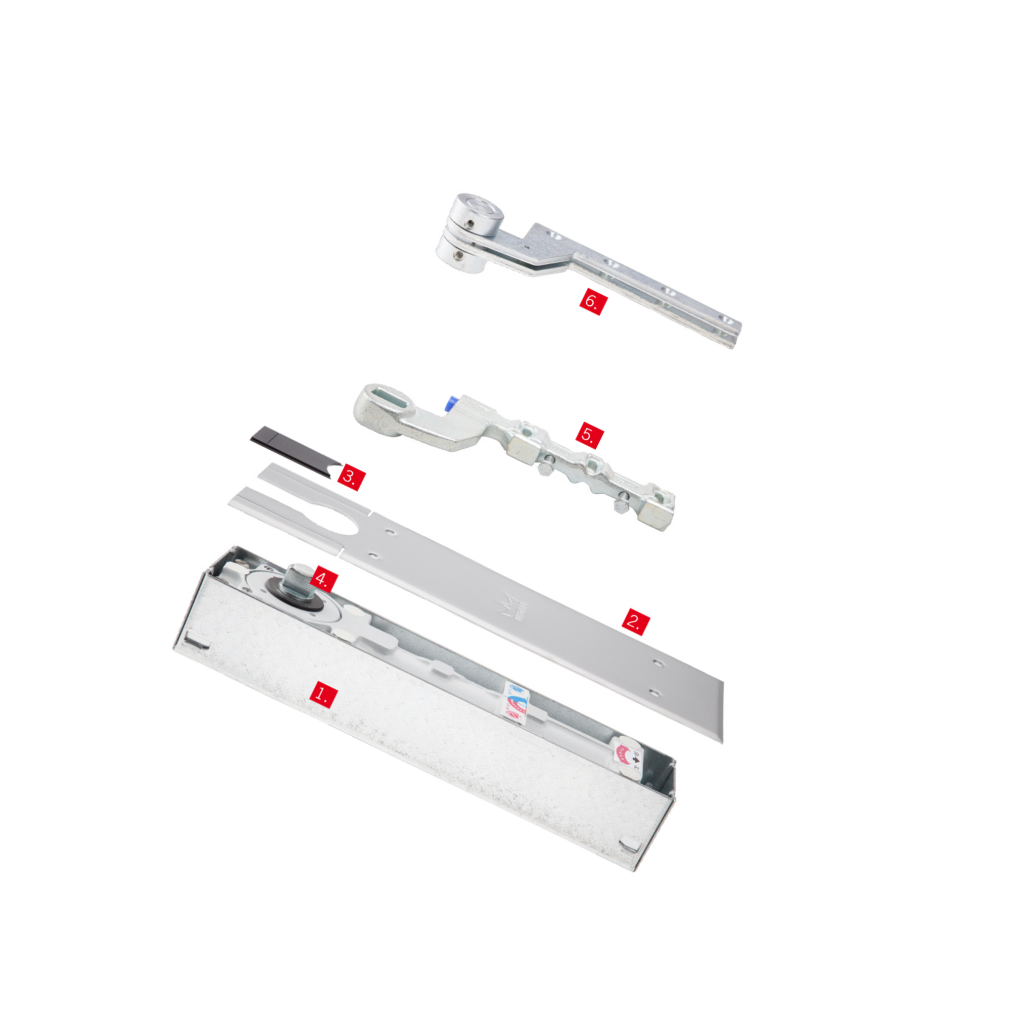 BTS80 SAA EN3 Set HO, Floorspring Set, Single Action, Hold Open, 300 kg, 1400mm (w), Aluminium, EN 3, Standard, 7411K/56E Top Centre, 7456/1 Bottom Strap, DORMAKABA