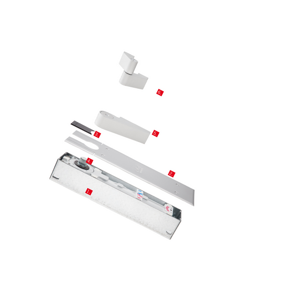 BTS80 SA EN4 LM , Floorspring Set, Single Action, Non Hold Open, 120 kg, 1400mm (w), Aluminium, EN 4, Standard, LM fittings, 7458 Aluminium Strap, DORMAKABA