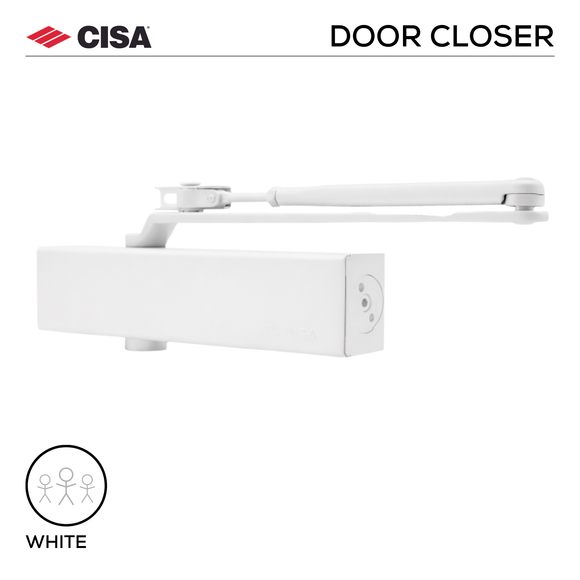 C1610-05-44 Door Closer – Heavy Duty – Up to 140kg – Standard Arm: (Available in Black, Grey, White & Brown)