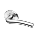 Coupe  Inari -Rose, Lever Handles, Tubular, Round Rose, With Escutcheons, Stainless Steel, QS-2