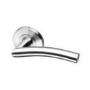 Coupe  Umea -Rose, Lever Handles, Tubular, Round Rose, With Escutcheons, Stainless Steel, QS-2