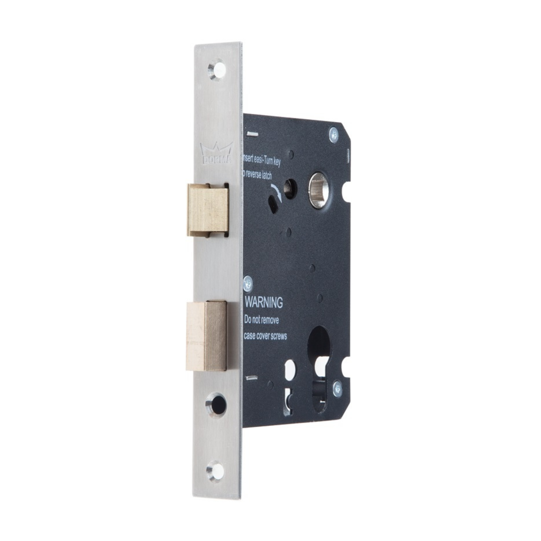 D036S-SS, Latch & Deadbolt Lock, Euro Cylinder, Excluding Cylinder