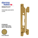Dormakaba D038R rebate kit, PVD Brass