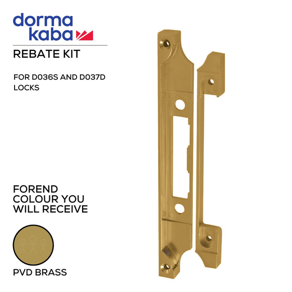 Dormakaba D038R rebate kit, PVD Brass