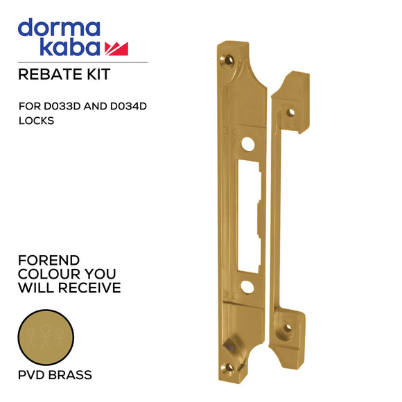 Dormakaba D039R rebate kit, PVD Brass