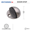 DORMAKABA Stainless Steel Door Stop shown in main product view, giving doors clean stainless confidence, 24mm (l) x 45mm (Ø).