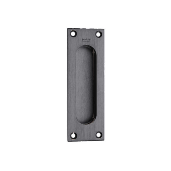 Rectangular Recessed Flush Pull, 120mm, Stainless Steel or PVD Black - Dormakaba - PVD Black