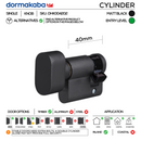 Thumbturn Half Cylinder Lock, 40mm, Satin Nickel or Matt Black - Dormakaba-3