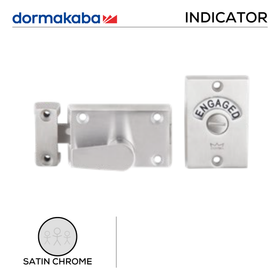 DIB-ZST-026, Indicator with Bolt, Satin Chrome, DORMAKABA