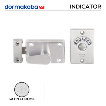 DIB-ZST-026, Indicator with Bolt, Satin Chrome, DORMAKABA