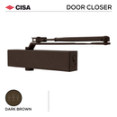 C1610-05-88, Door Closer, RACK & PINION REG ARM DOOR CLOSER WITH BACKCHECK PULL SIDE - DOORS 40-120KG & 850- 1400mm, EN2-EN6,  Fire-Rated, Dark Brown, CISA-1