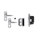 DPS61 57 H2, Lockset, Cylinder Lockset, Cylinder excl, Lever Handle, On Plate, Chrome Plated, CISA-2
