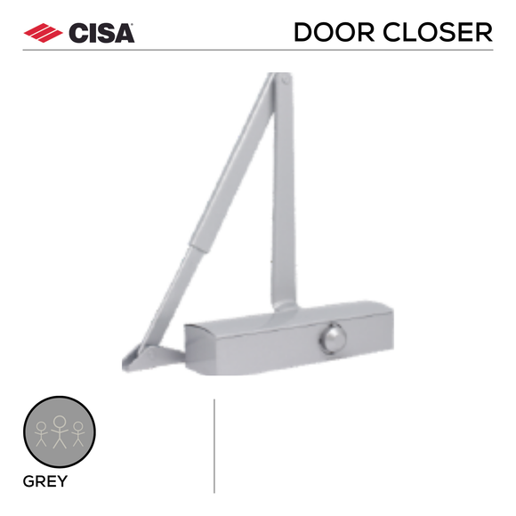 DPS D2 Door Closer – Standard – Up to 80kg: (Available in Black, Grey, Regular & Slide Arm)