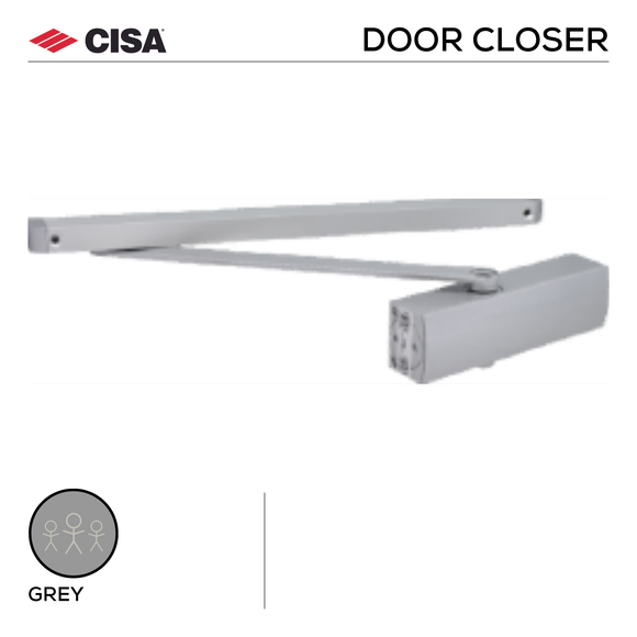 DPS D2 Door Closer – Standard – Up to 80kg: (Available in Black, Grey, Regular & Slide Arm)