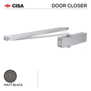 DPS D3 S B, Door Closer, Sliding Arm, EN2-EN4,  Fire-Rated, Matt Black, CISA-1