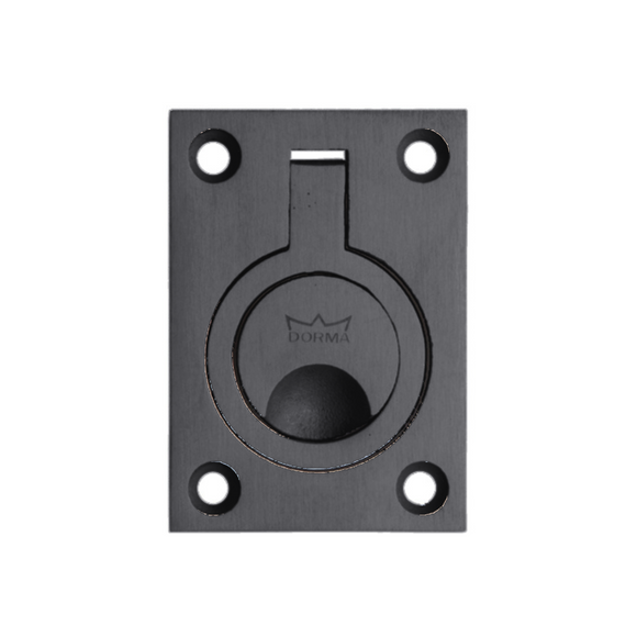Recessed Flush Ring Pull, 62mm, Stainless Steel or PVD Black - Dormakaba - PVD Black