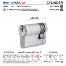 DSC054202 KD, 42mm - 32/10, Half (Single Cylinder), Key, Keyed to Differ (Standard), 2 Keys, 5 Pin, Matt Black, DORMAKABA-1