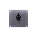 F.SGN – F, Door Signage, Female sign, 150mm (l), 150mm (w), Stainless Steel, CISA-2