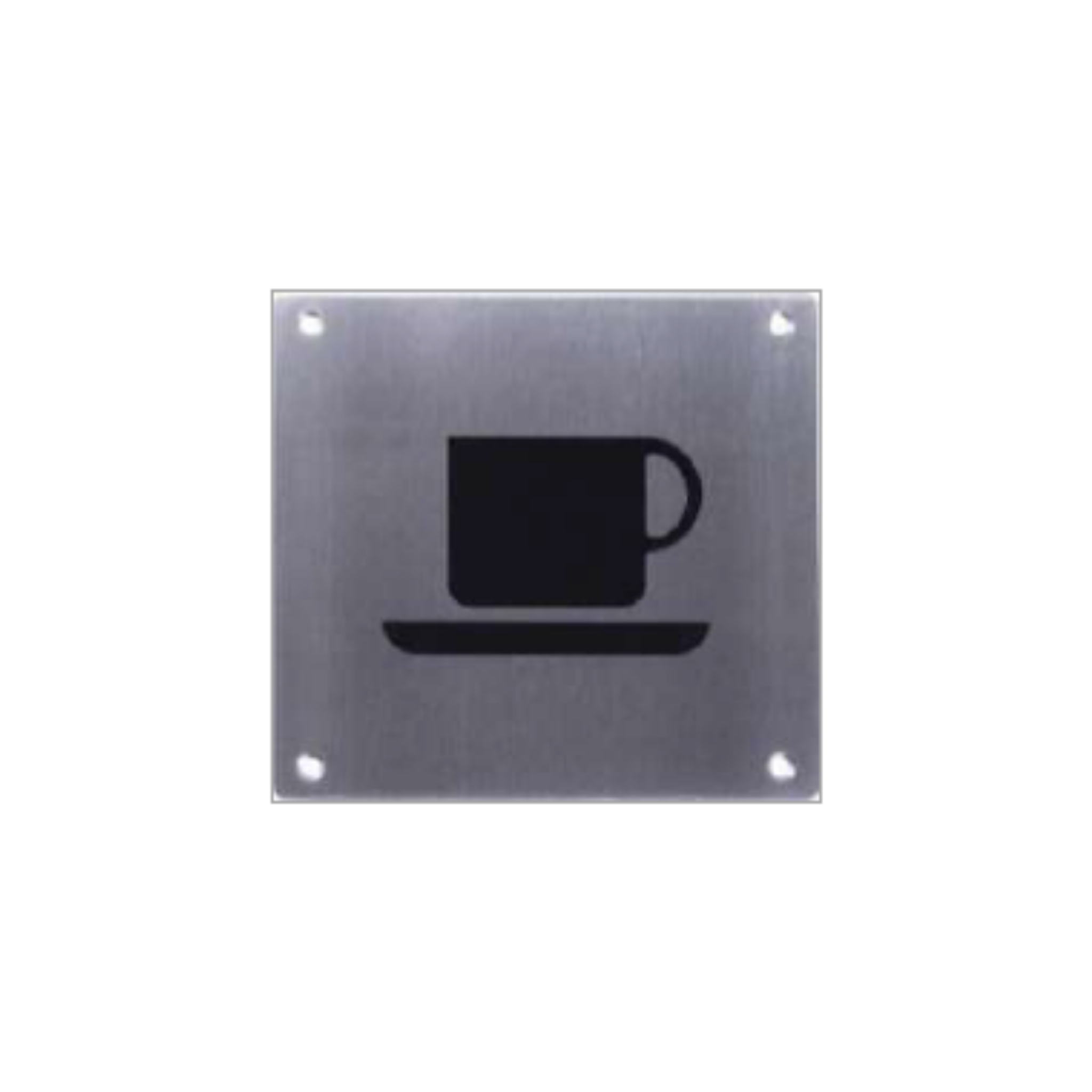 F.SGN –TC, Door Signage, Tea Cup sign, 150mm (l), 150mm (w), Stainless Steel, CISA